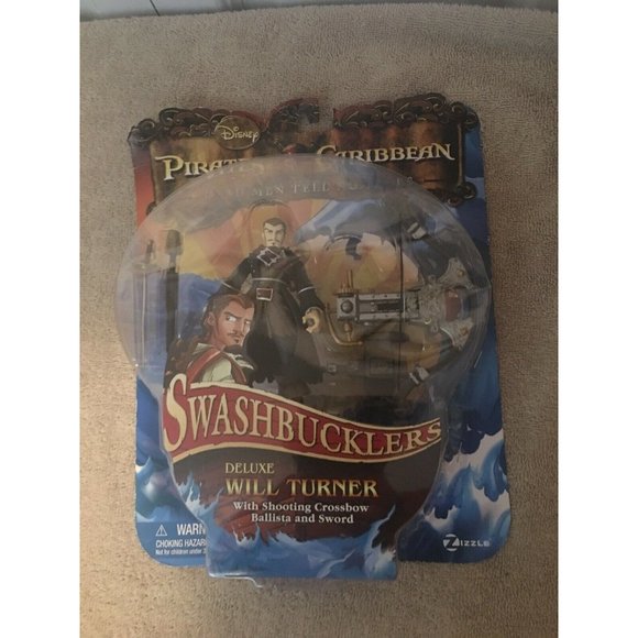 Disney Pirates of the Caribbean Swashbucklers Deluxe Will Turner 2008 Toy Figure - Picture 1 of 6